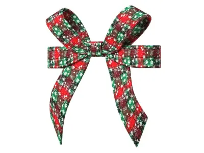 Christmas Bow Ribbon 53 Low-poly 3D model