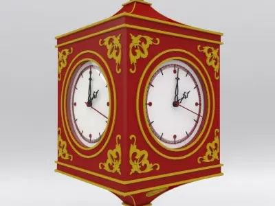 The Dragon Street Clock Tower 3D model