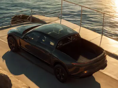  Taycan Pick-Up Truck Concept black 3D model