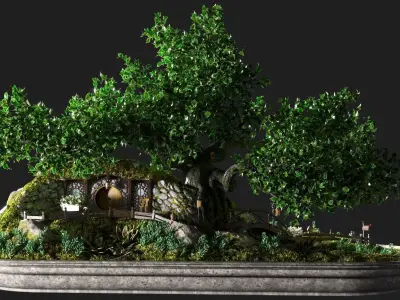 bonsai style hobbit 3D model