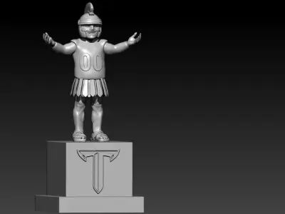NCAA - TROY TROJANS FOOTBALL MASCOT STATUE - 3D MODEL PRINT 3D print model