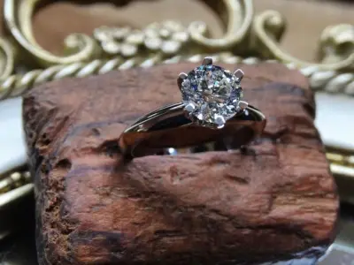 Tiffany Style Diamond Ring 3D print model