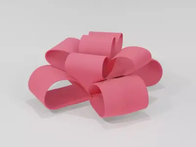 Gift Box 3D Model Low Poly Present Package Free low-poly 3D model