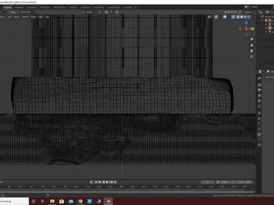 KN - Ruins column Low-poly 3D model