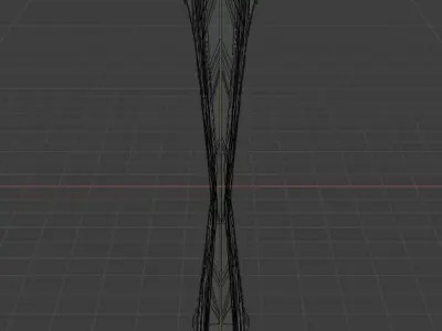 Futuristic Cubic Structure Pillar Low-poly 3D model