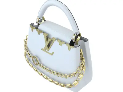 Louis Vuitton Capucines Mini Bag White Low-poly 3D model