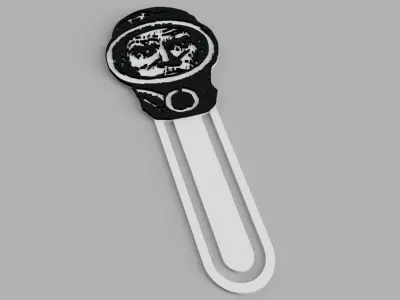 El Eternauta Mask Head Logo 2 Bookmark for books Free 3D print model