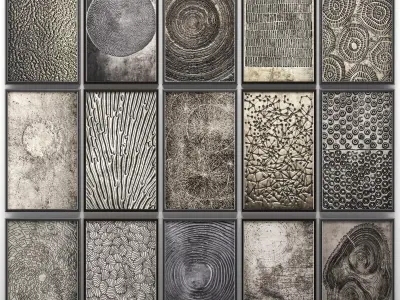 Collection of paintings for walls 12 3D model