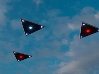 Triangle UFO Free low-poly 3D model