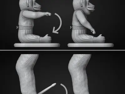 The Monkey Drummer Toy  3D print model