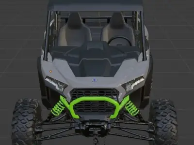 2025 RZR XP 1000 Ultimate Storm Gray Low-poly 3D model