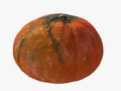 Decorative pumpkin mesdium-size Low-poly 3D model
