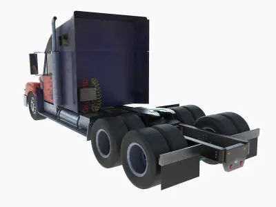 freightliner coronado with flame paint 3D model