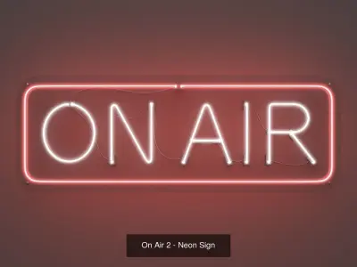 On Air Neon Signs - 3 Pack 3D Model Collection