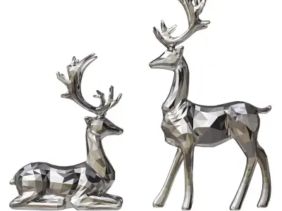 deer sculptures 3D model