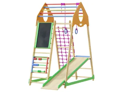 Childrens sports bunk BambinoWood Plus 3D model