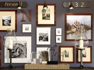 Old Set gallery wall in your home 3D model