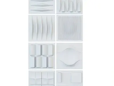 3d panel set 3D model