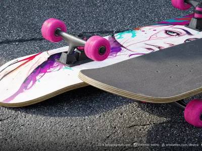 Realistic Skateboard  3D model