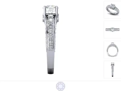 Women ring 3dm stl render detail 3D print model 3