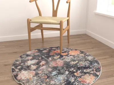 Round Rug Set 41 3D model