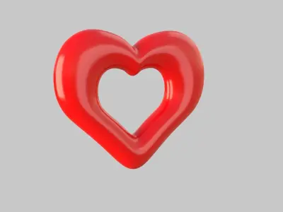 Heart icon v 15 3D model