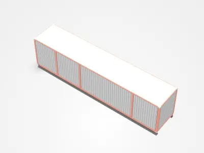 Enclosed Sea Port Container 3D model