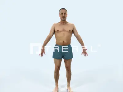 Fortitude G Animated Rigged Beach Sports Man Low-poly 3D model