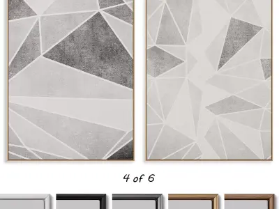 Abstract Painting Frame set 3D model