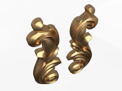 Carved Decoration CNC 06 Low-poly 3D model