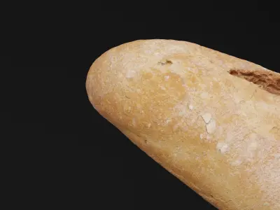 Realistic Bread  3D model