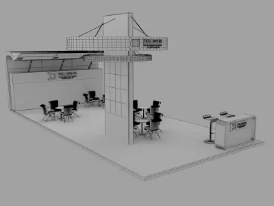 Booth Exhibition Stand a567a 3D model