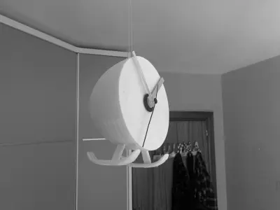 Heliclockter desktop and flying clock Free 3D print model