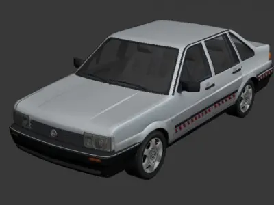 santana volkswagen jetta Low-poly 3D model