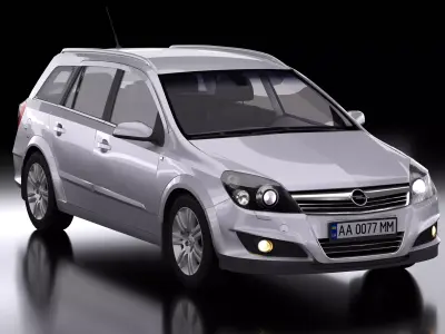 Opel Astra H Caravan 2008 INTERIOR  3D model