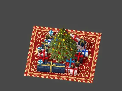 Christmas Tree Gifts Low-poly 3D model