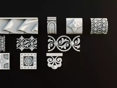 Ornament Pack Vol 28 - Gothic Egyptian Persian 3D model