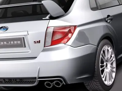 Subaru Impreza WRX STi sedan 2011 VRAY 3D model