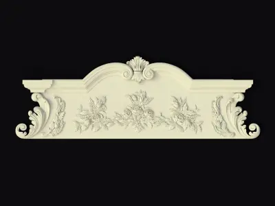 Central decor ornament for furniture 3D model 977