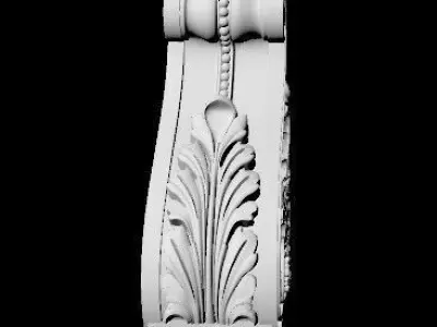 carved pilaster 3D model 9