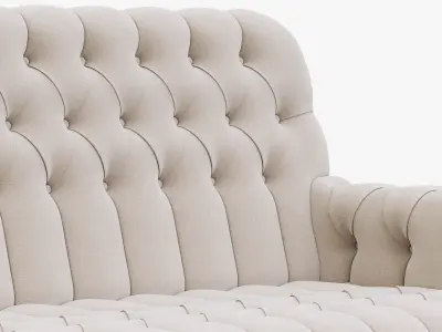 Restoration Hardware 1860 Napoleonic Tufted Upholstered Sofa 3D model
