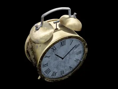 Old alarm clock Free 3D model