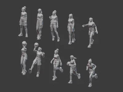Basketball Girl Female 3D print model