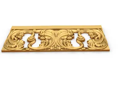 Classic carved decor ornament 348  3D model