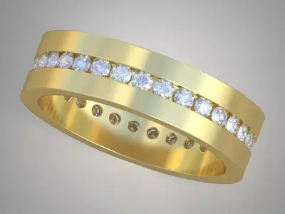 Diamond ring 0344 3D printable model Free 3D print model