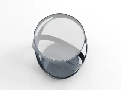 Hourglass Side Table Low-poly 3D model