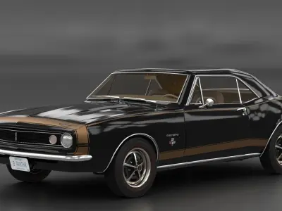 Chevrolet Camaro 1967 Low-poly 3D model