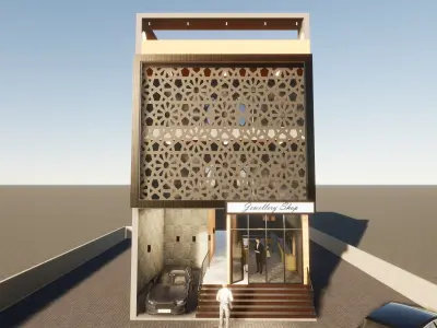 architectral detailed model Low-poly 3D model