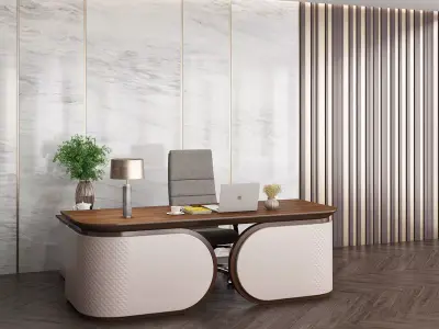 Workplace manager desk 01 - Boss desk 3D model