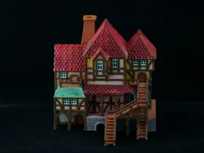 Medieval House 30 3D print model 3D model